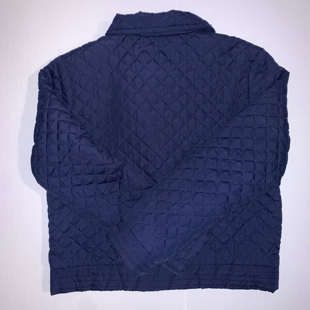 Gymboree Navy Quilted Moto Jacket Girls Small - Picture 2 of 4